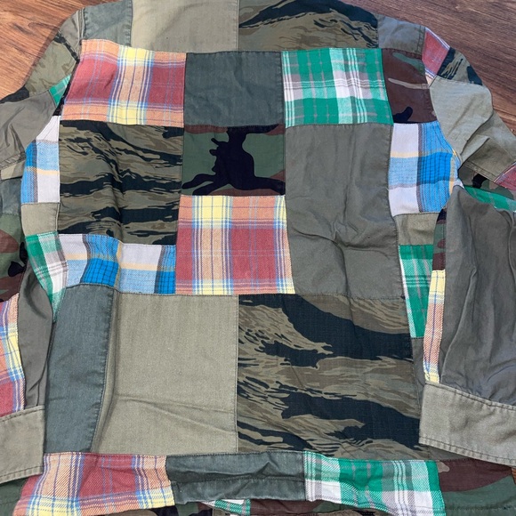 RRL Flannel Patchwork Military Jacket - Picture 13 of 15